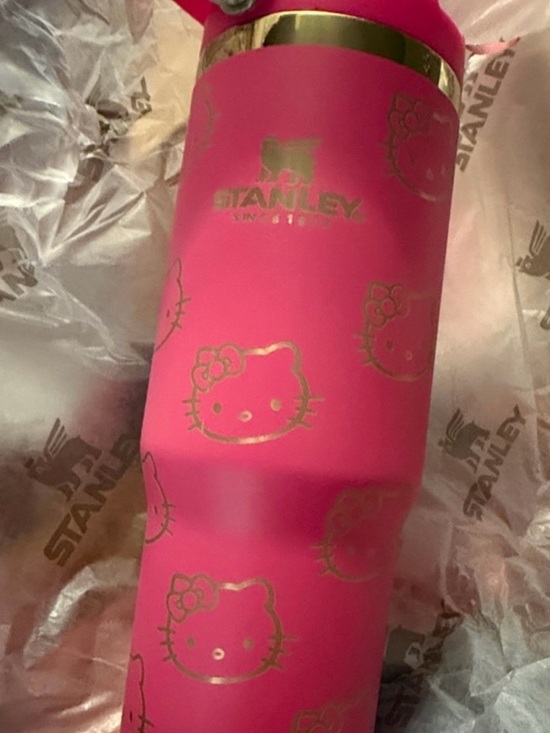 Stanley Other - New!  Stanley Pink Tumbler with Gold Hello Kitty Accents